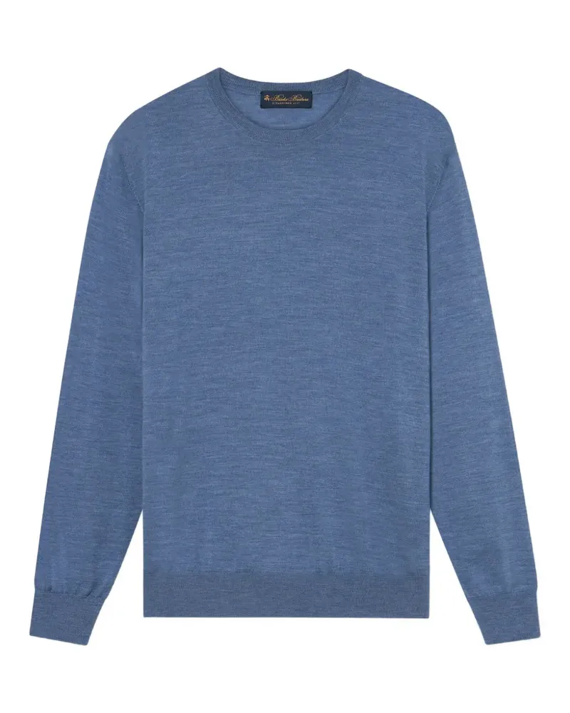 Brooks Brothers ribbed-trim crew-neck sweater - Blau Blau
