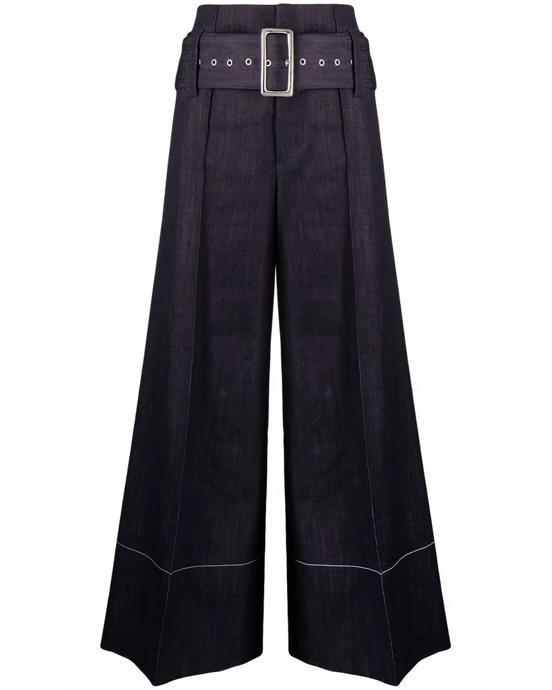 10 Corso Como Jeans mit hohem Bund Blau