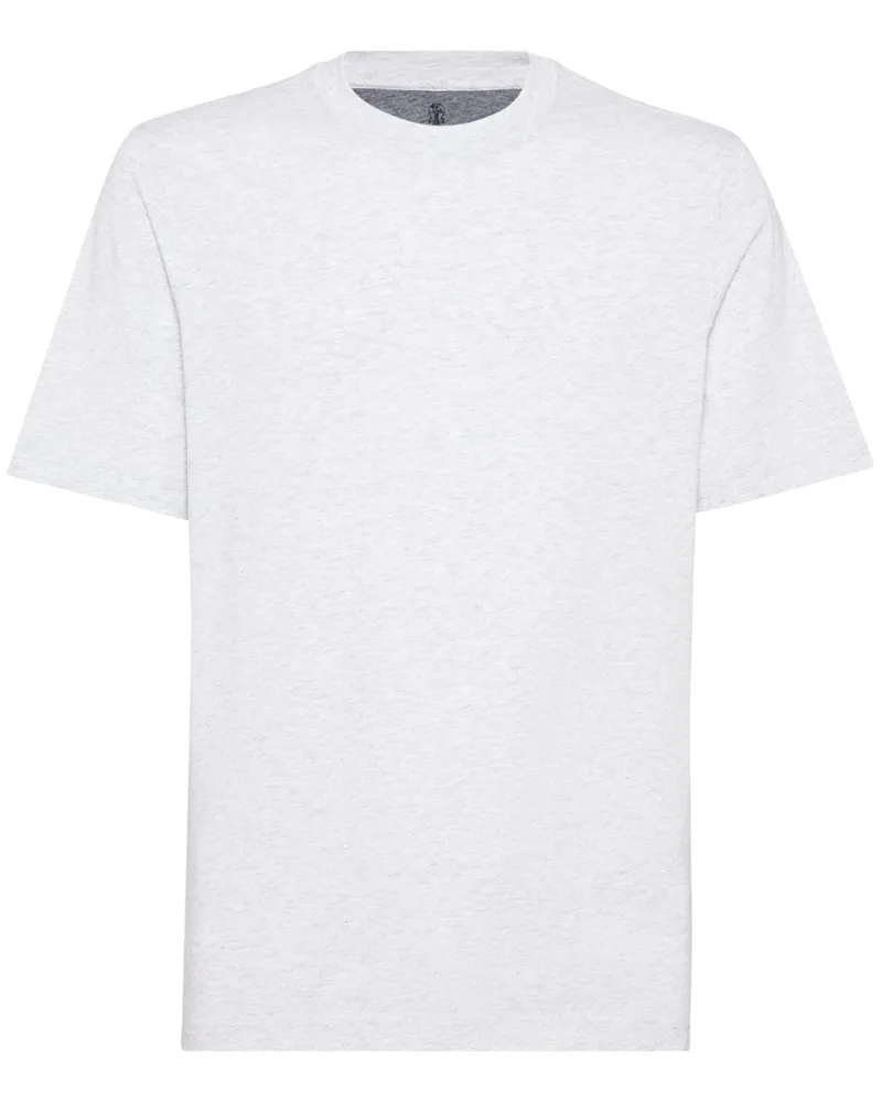Brunello Cucinelli T-Shirt mit meliertem Effekt - Grau Grau