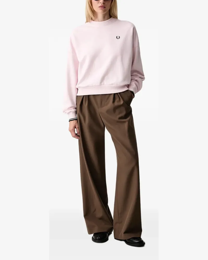 Fred Perry Sweatshirt mit Logo-Stickerei - Rosa Rosa