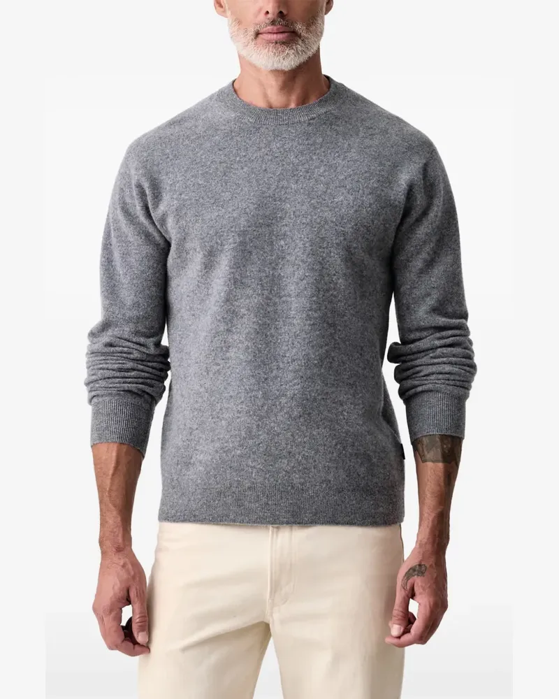 Lindbergh embroidered-logo crew-neck sweater - Grau Grau