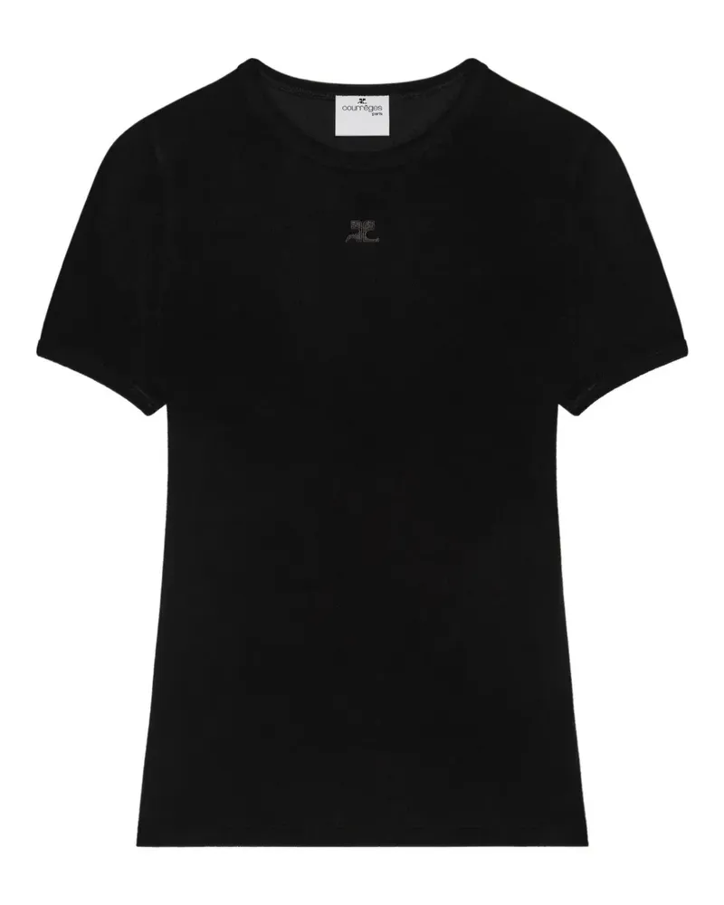 Courrèges Kurzärmeliges T-Shirt - Schwarz Schwarz