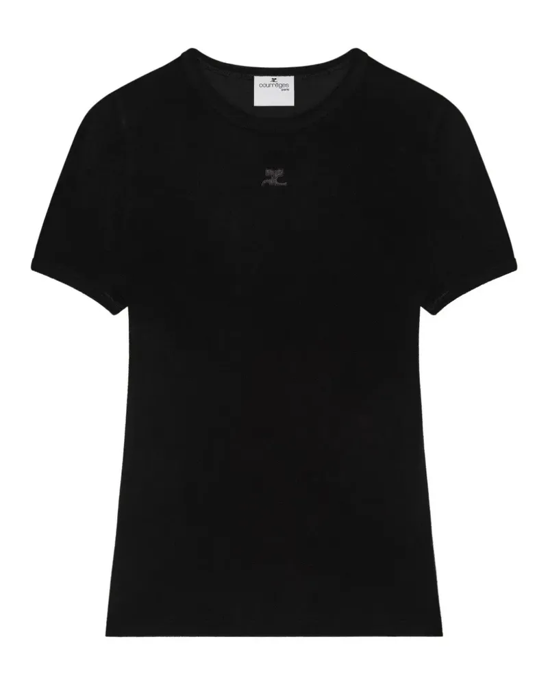 Courrèges Kurzärmeliges T-Shirt - Schwarz Schwarz