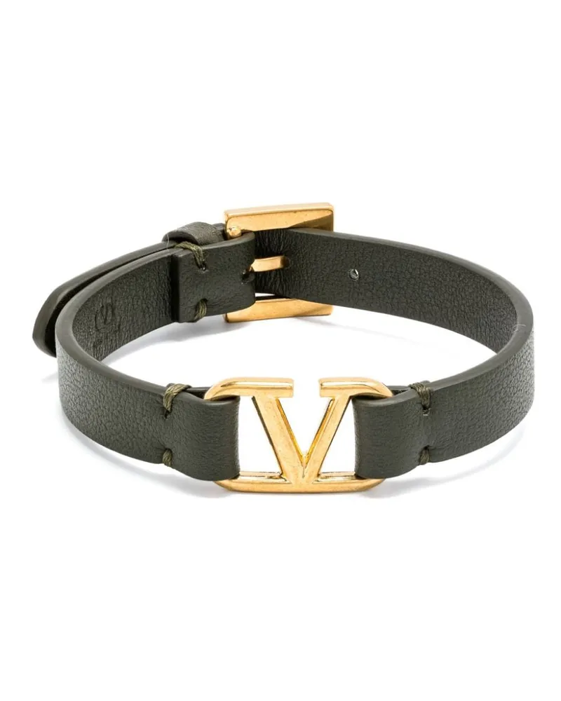 Valentino Garavani VLogo Signature Lederarmband Grün