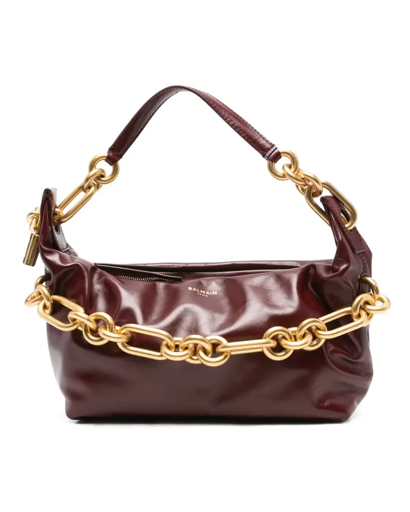 Balmain Mittelgroße Sync Schultertasche - Braun Braun