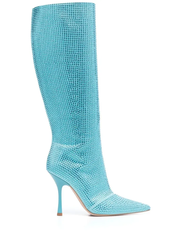 Liu Jo Spitze Stiefel mit Kristallen - Blau Blau