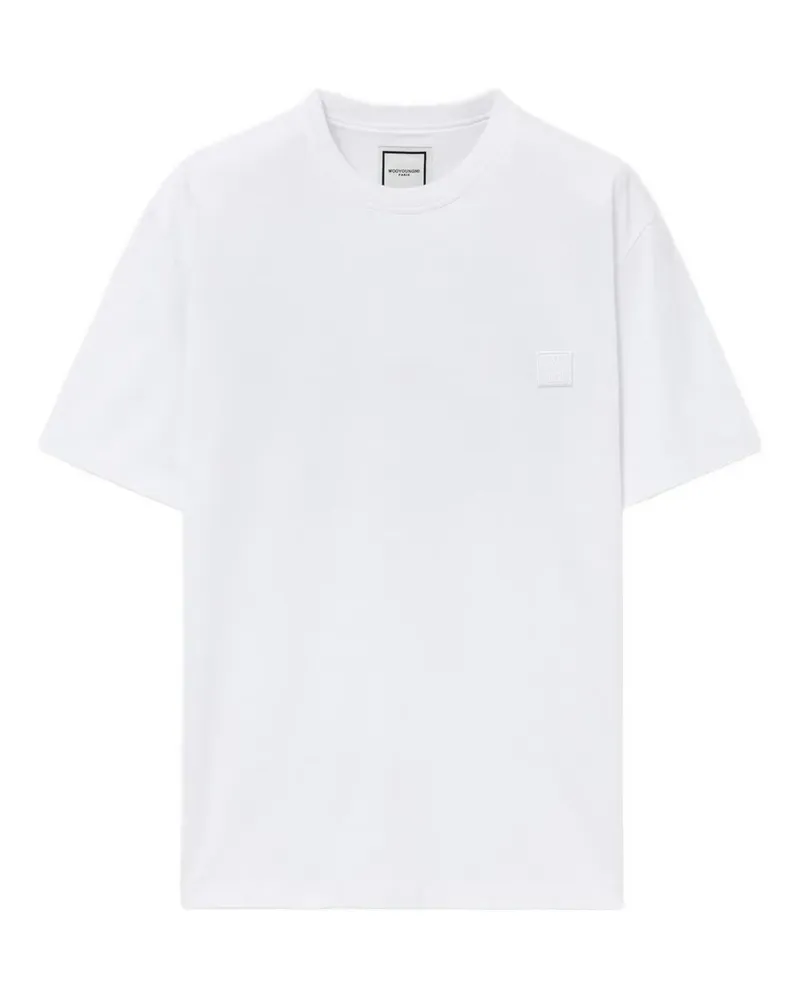 Wooyoungmi flower-print box-logo t-shirt - Weiß Weiß