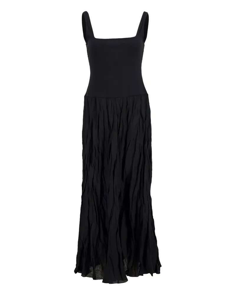 Johanna Ortiz Ärmelloses Mariner Maxikleid - Schwarz Schwarz
