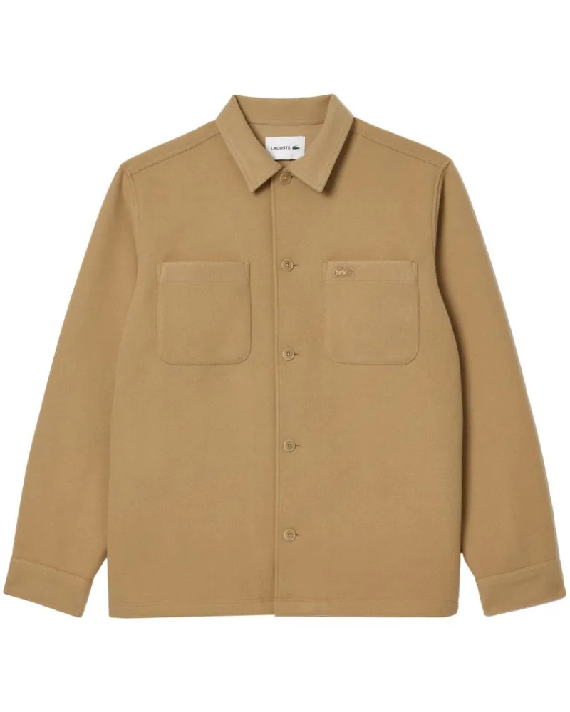 Lacoste Hemdjacke aus Flanell Nude