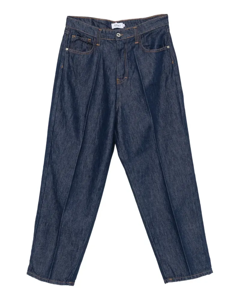 Please pressed-crease cropped jeans - Blau Blau