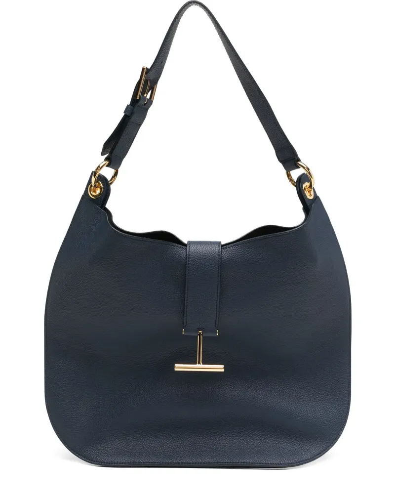 Tom Ford Tara Schultertasche aus Leder - Blau Blau