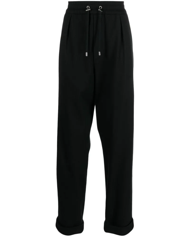 Balmain Tapered-Jogginghose mit Kordelzug - Schwarz Schwarz