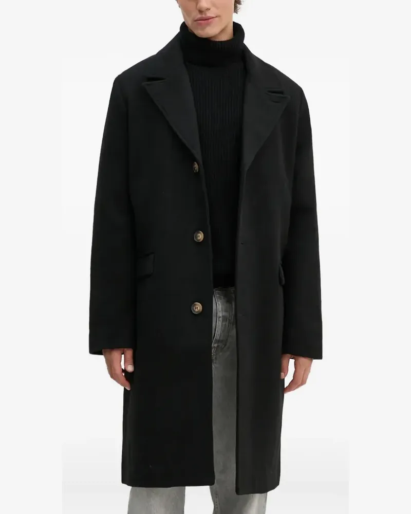 Won Hundred button long-sleeves single breasted coat - Schwarz Schwarz