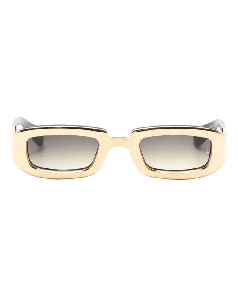 Jacques Marie Mage Sonnenbrille mit eckigem Gestell - Gold Gold