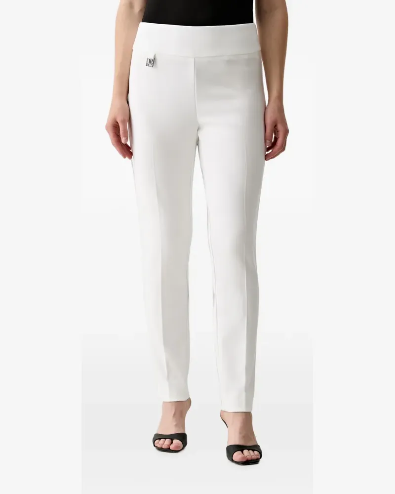 Joseph Ribkoff logo-plaque slim-fit trousers - Weiß Weiß
