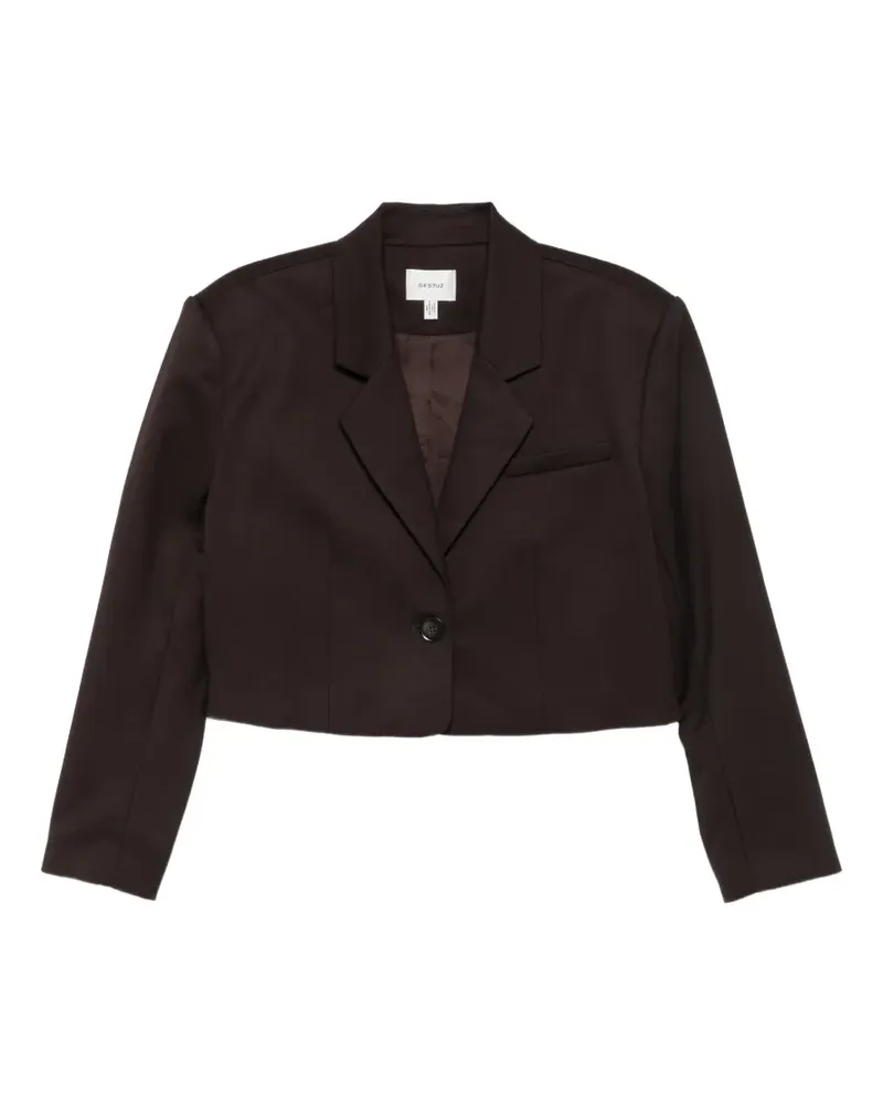 Gestuz cropped single-breasted jacket - Braun Braun