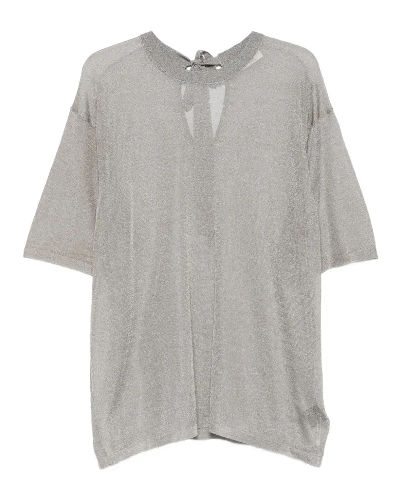 christian wijnants tie-fastening T-shirt - Grau Grau