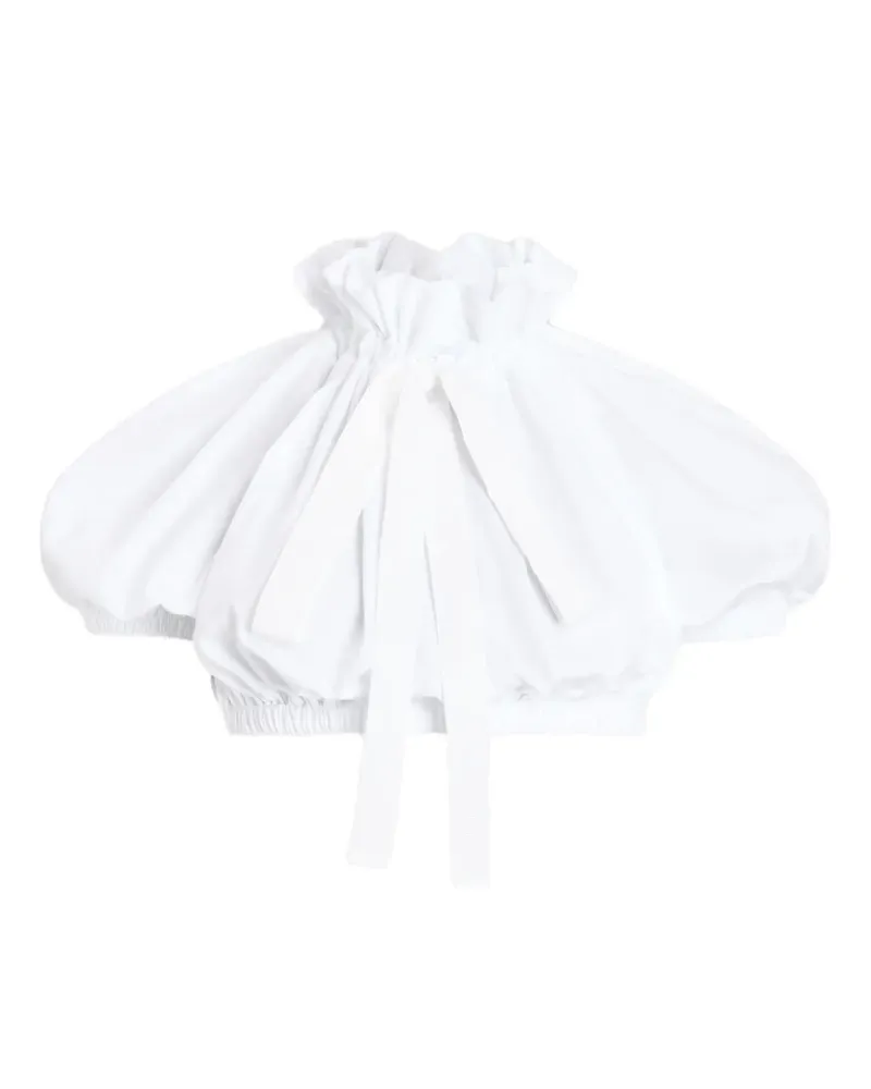 Patou ruffled volume top - Weiß Weiß