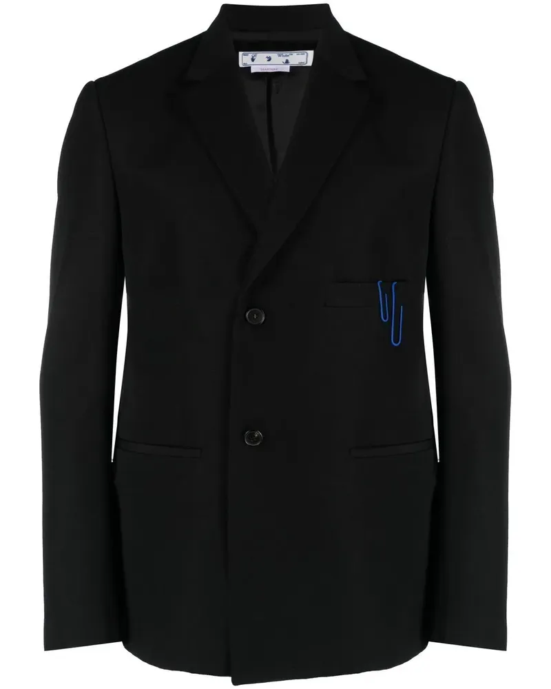OFF-WHITE Einreihiges Sakko - Schwarz Schwarz