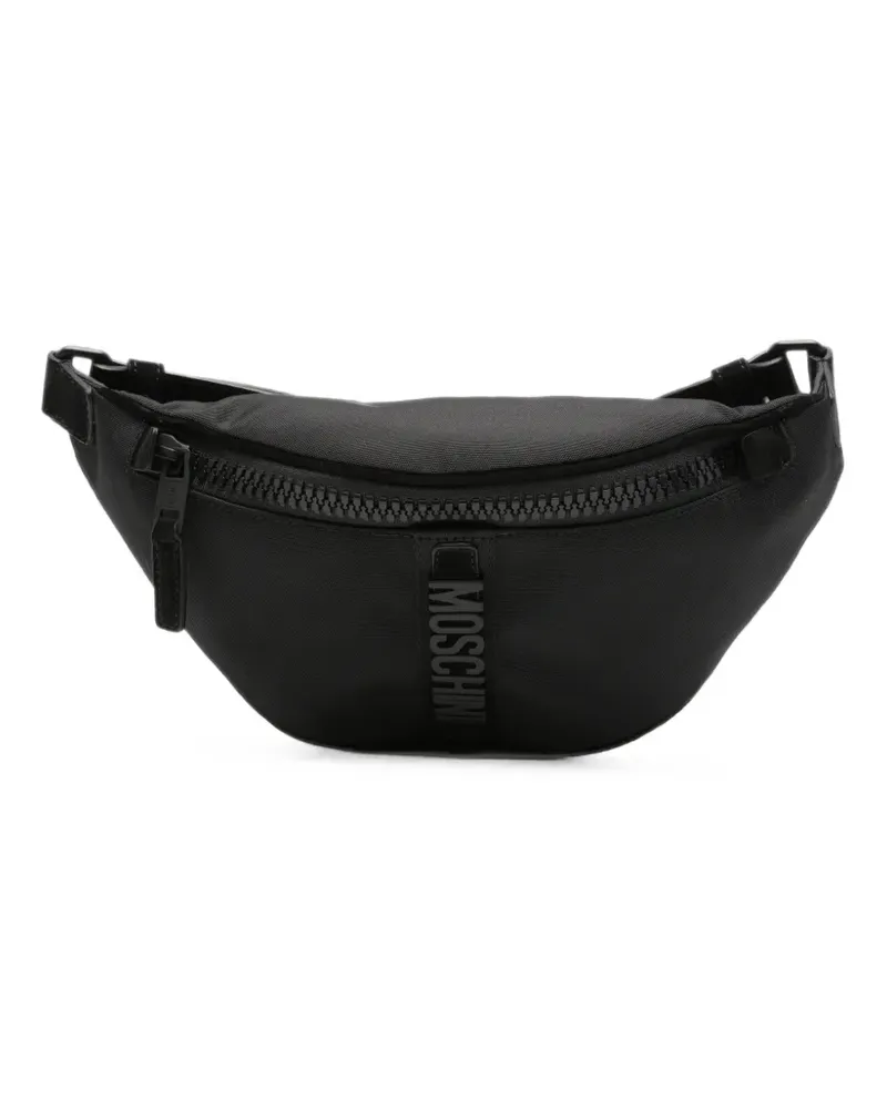 Moschino logo-patch belt bag - Schwarz Schwarz