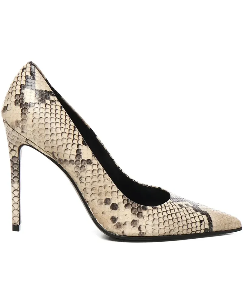 Giuliano Galiano Stiletto-Pumps mit Schlangen-Effekt 110mm - Nude Nude