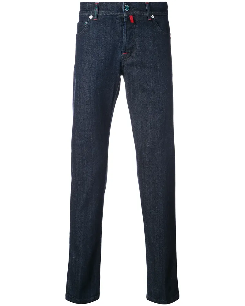 Kiton Schmale Jeans - Blau Blau