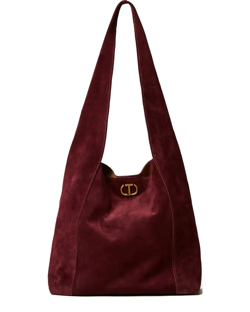 Twin-Set Ventotene Schultertasche aus Wildleder - Rot Rot