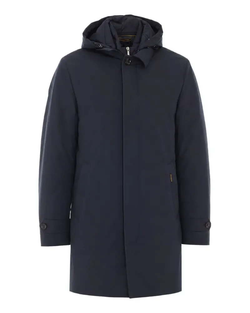 MOORER Ralli hooded button-up coat - Blau Blau