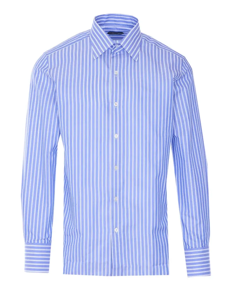 Tom Ford striped button shirt - Blau Blau