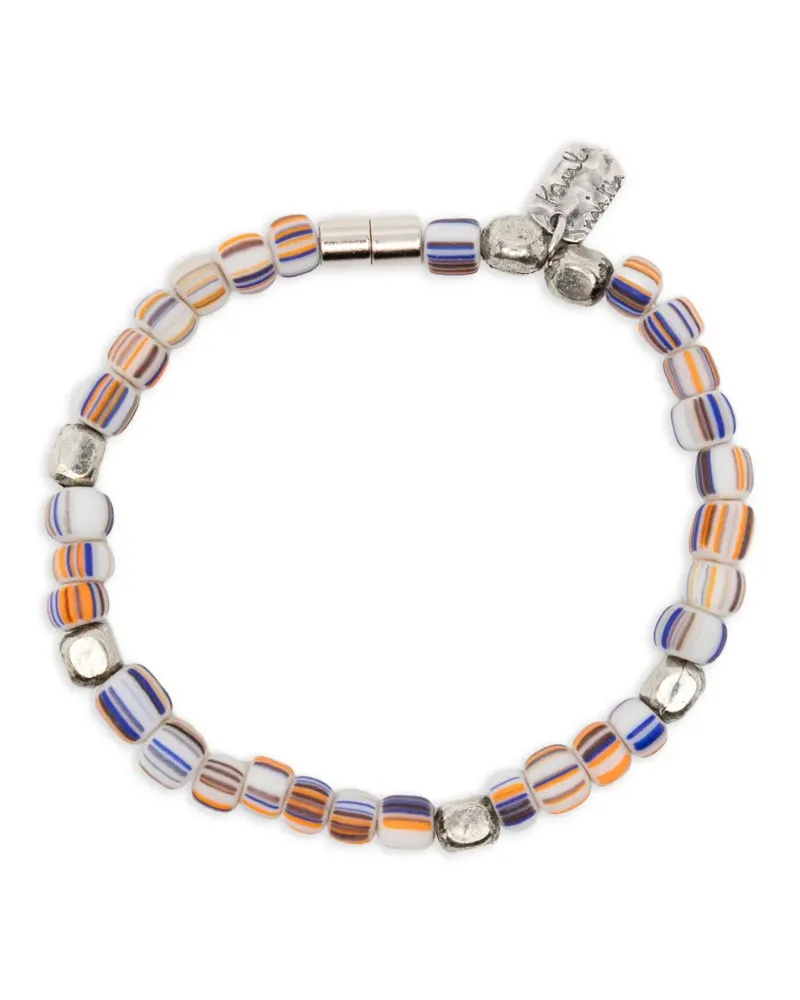 Paul Smith striped-beads bracelet - Silber Silber