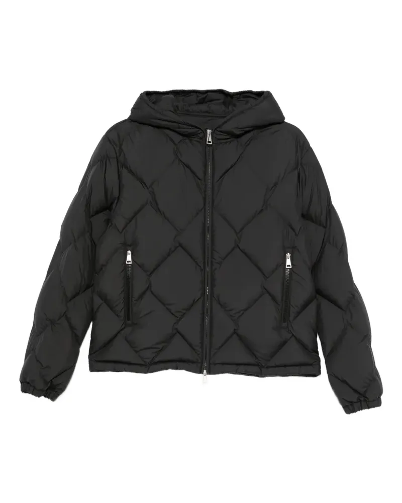Moncler Arvouinne Daunenjacke mit Triangel-Steppung - Schwarz Schwarz