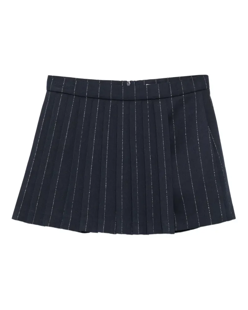 Maje pinstripe pleated shorts - Blau Blau