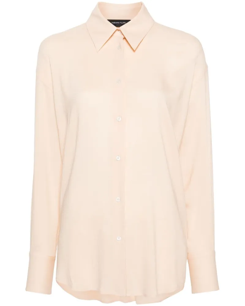 Fabiana Filippi Krepphemd mit Köpfen - Orange Orange