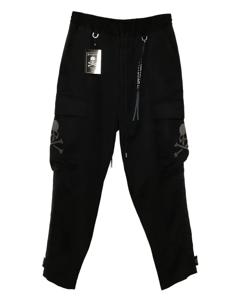 Mastermind Japan Hose mit Logo-Stickerei - Schwarz Schwarz