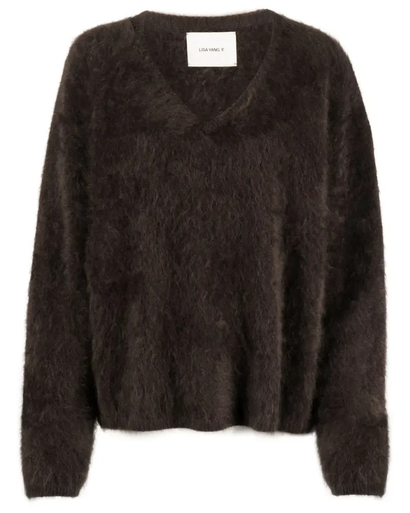 Lisa Yang The Margareta Pullover aus gebürstetem Kaschmir - Braun Braun