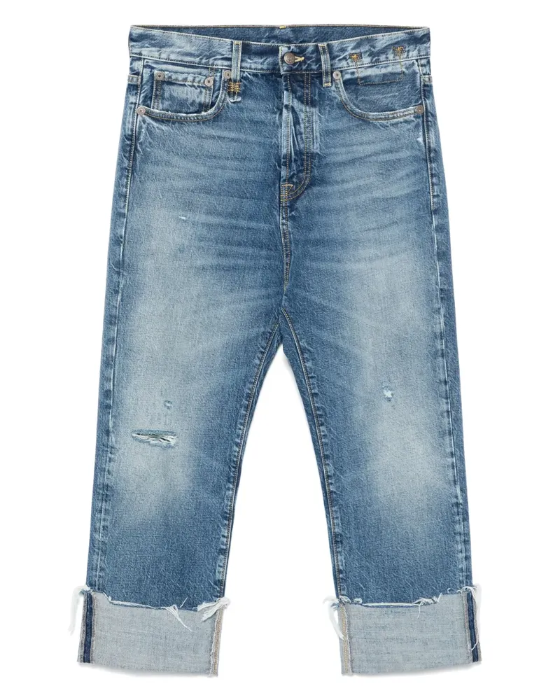 R13 Jeans mit tiefem Schritt - Blau Blau