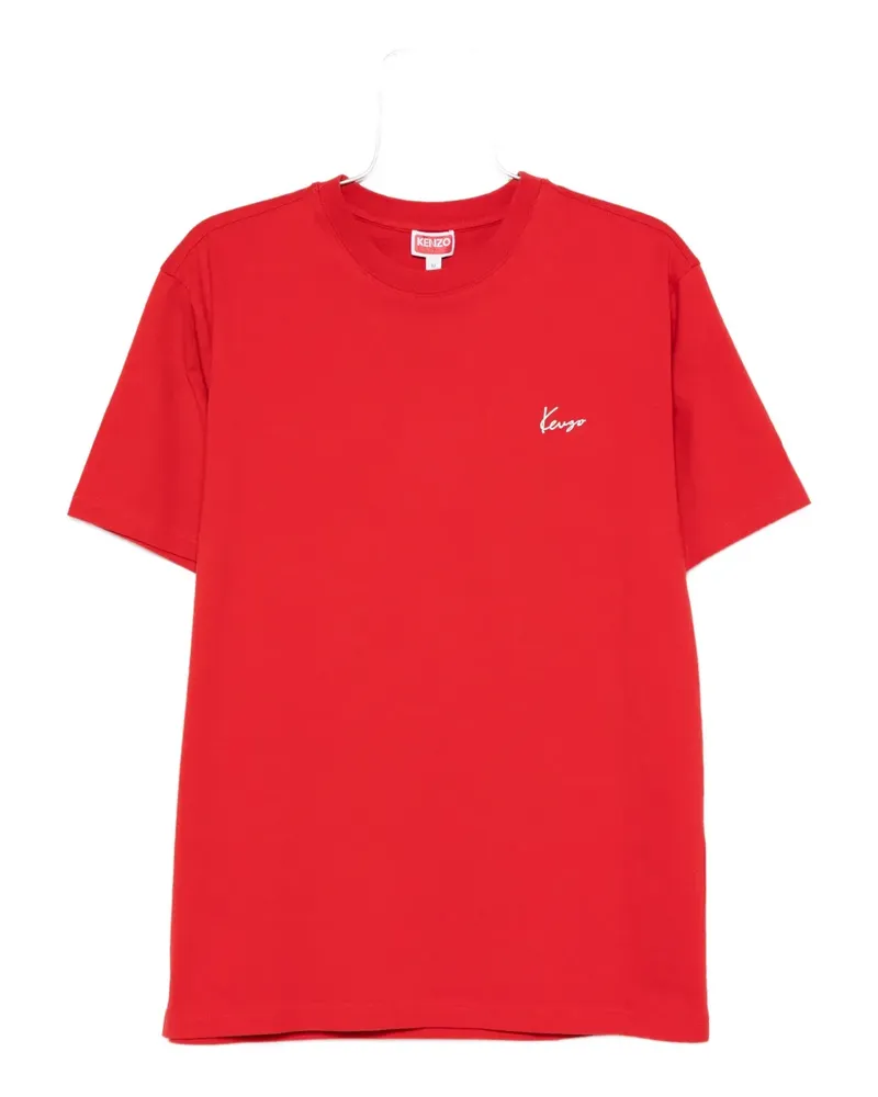 Kenzo T-Shirt mit Blumen-Print - Rot Rot