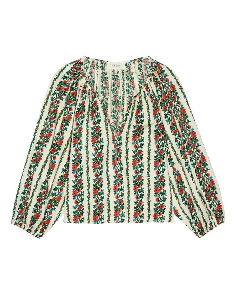 The Great Chariot floral-print blouse - Nude Nude