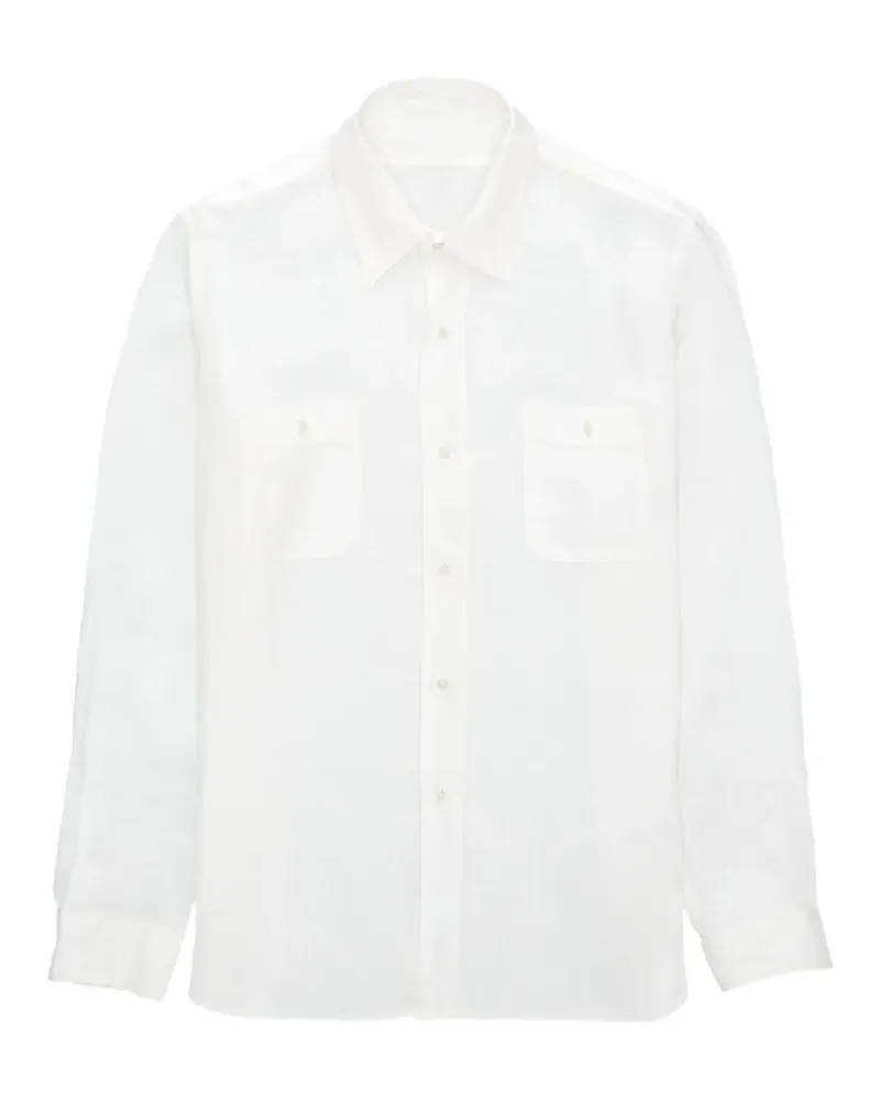 Fortela linen shirt - Weiß Weiß