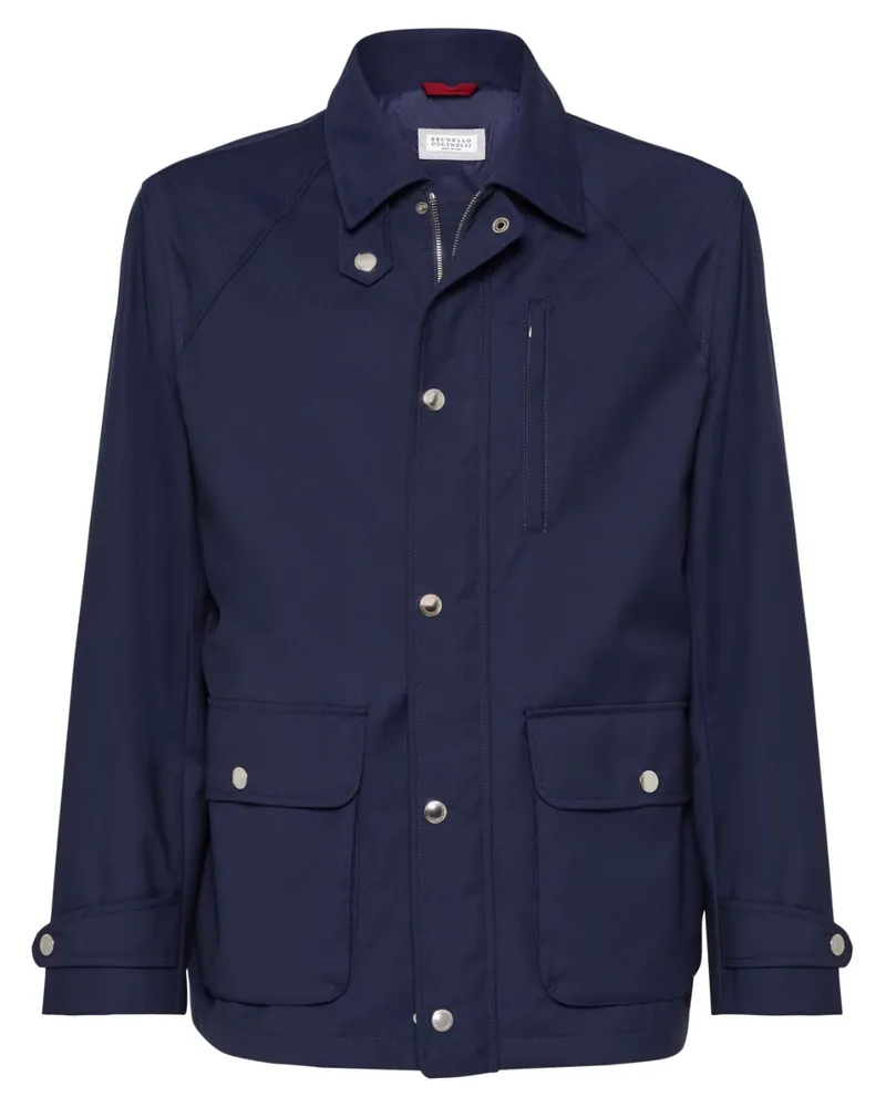 Brunello Cucinelli Utility-Jacke mit Raglanärmeln - Blau Blau