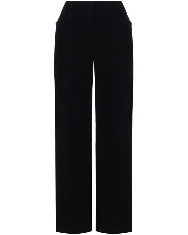 Tom Ford Bootcut-Hose aus Samt - Schwarz Schwarz