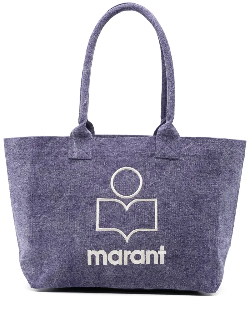 Isabel Marant small Yenki logo-embroidered tote bag - Violett Violett