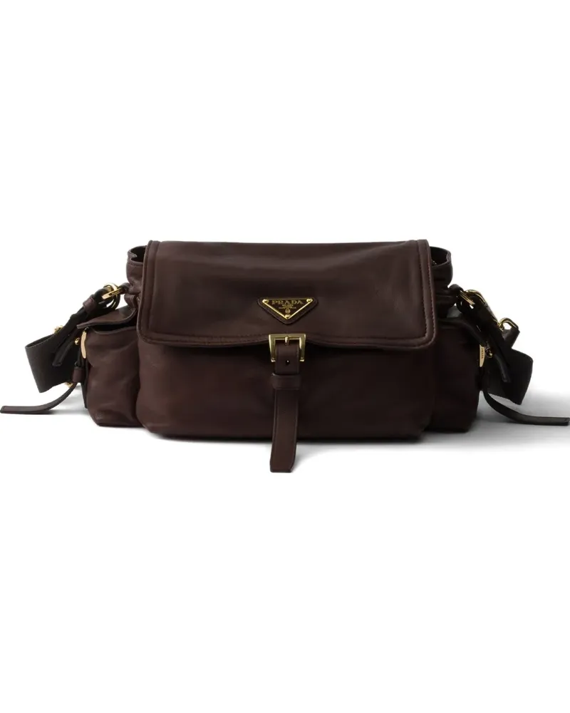 Prada Mittelgroße Explore Schultertasche - Braun Braun