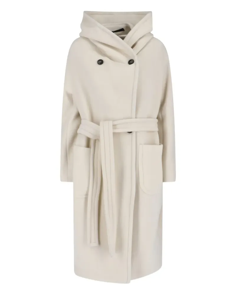 Tagliatore Daisy hooded double-breasted coat - Nude Nude