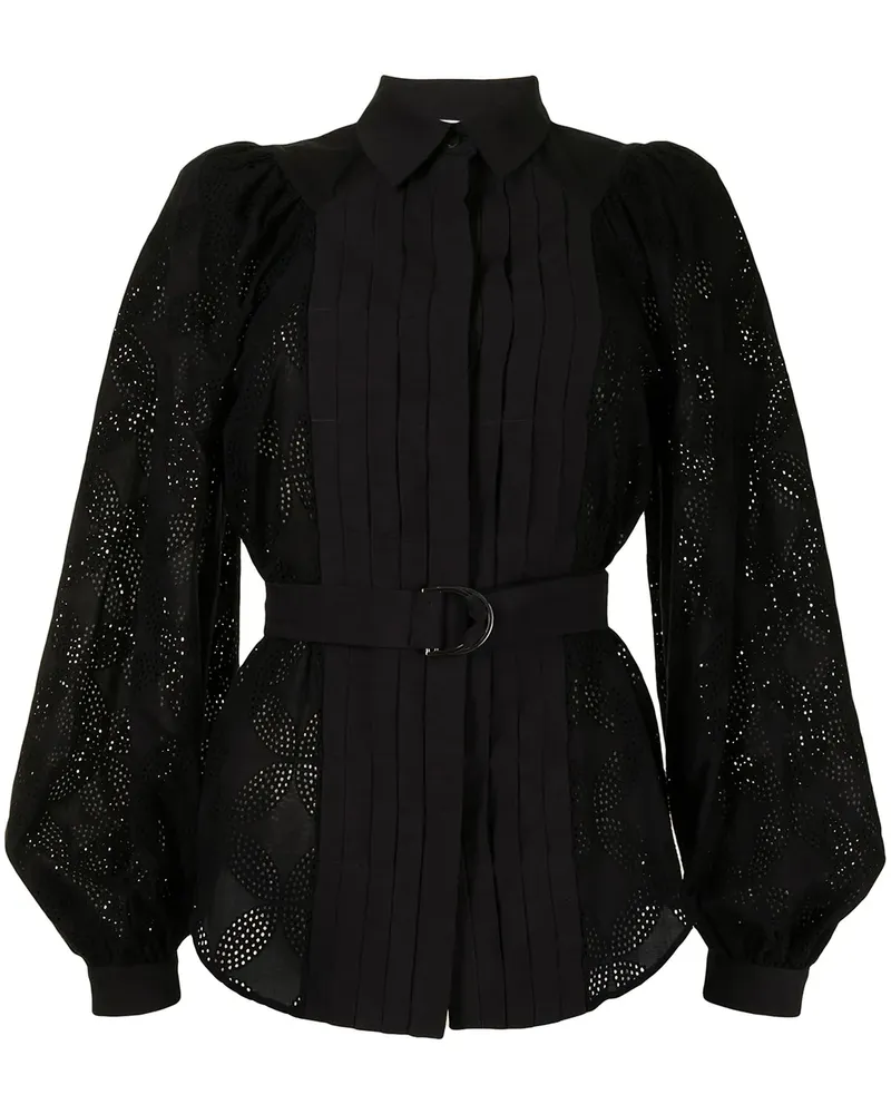 Acler Klara Bluse mit Gürtel - Schwarz Schwarz