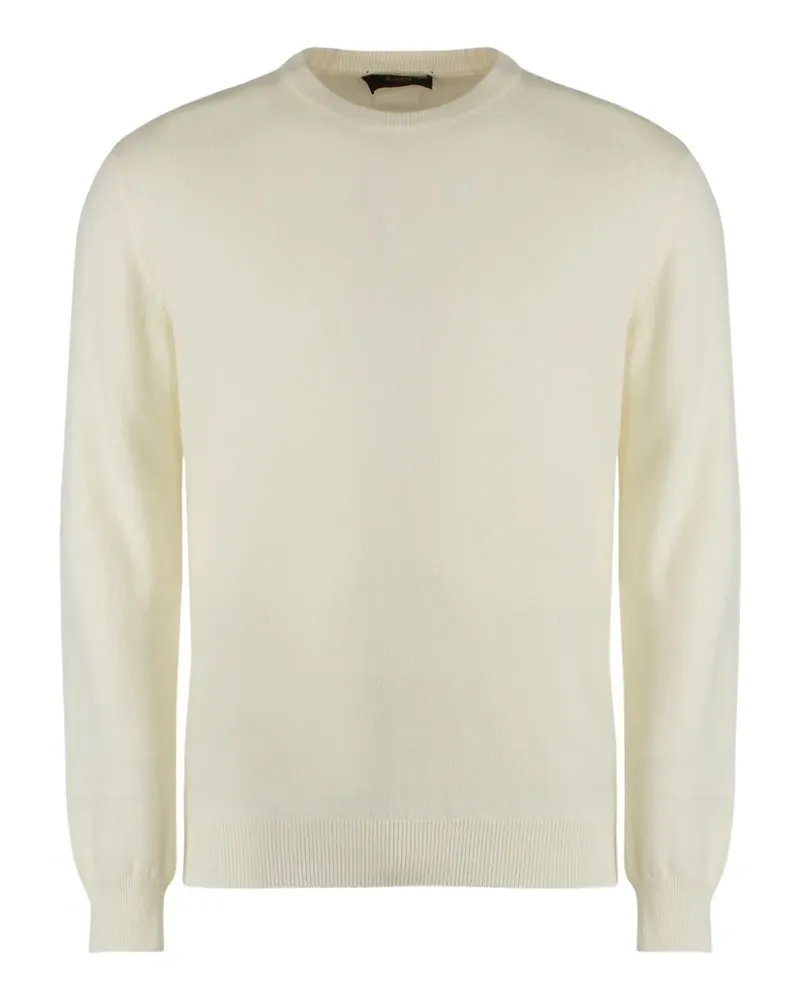 MOORER Gerippter Kaschmirpullover - Weiß Weiß