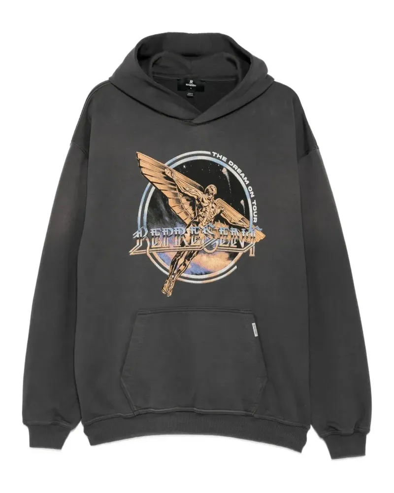 REPRESENT Hoodie mit grafischem Print - Grau Grau