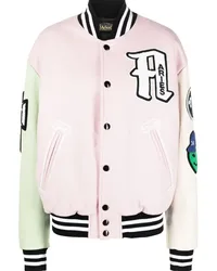 Aries Collegejacke in Colour-Block-Optik Rosa