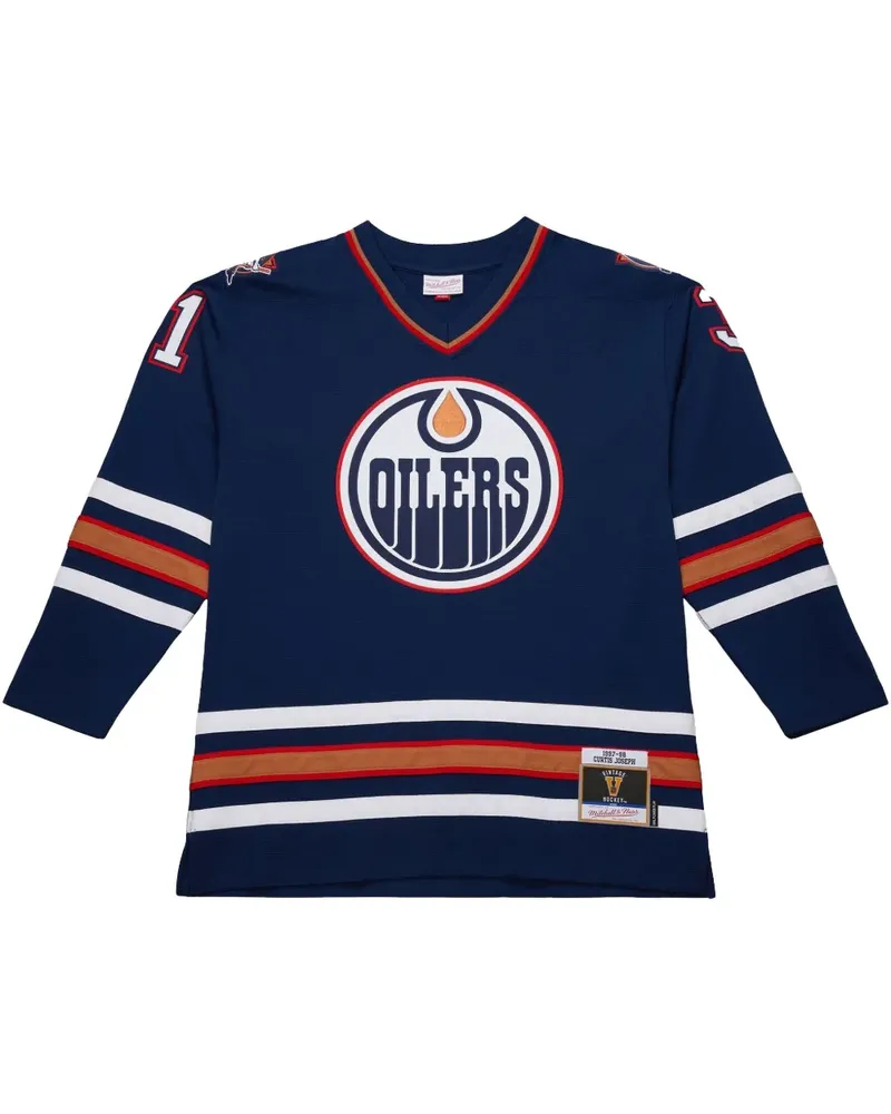 Mitchell & Ness Edmonton Oilers 1997/98 Curtis Joseph Power Play Trikot - Blau Blau