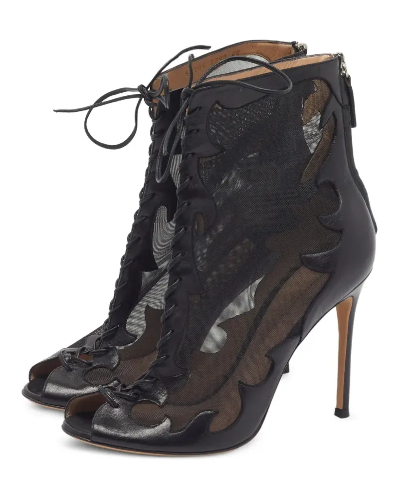 Gianvito Rossi Peeptoe-Pumps mit Einsätzen - Schwarz Schwarz
